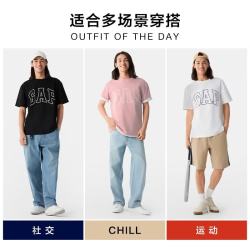 Gap 男女装2026春季款棉质印花logo短袖T恤宽松休闲上衣725617