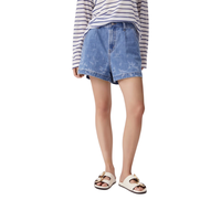 Levi's 李维斯 女士美式休闲直筒牛仔短裤 浅蓝色 26码