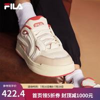 FILA 板鞋VIBE律动鞋2025春季新年休闲鞋男女鞋 泡沫白/芋茎褐-WM 42