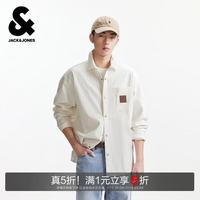 杰克琼斯 杰克·琼斯(JACK&JONES) 男装春季休闲日常舒适肌理感宽松长袖衬衫上衣外套2261O3008