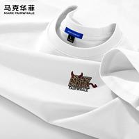 马克华菲 纯棉 男士短袖T恤  -白#JMK豹纹小恶魔 XL