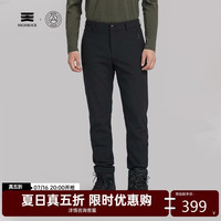 天石 鹅铠甲软壳长裤男款耐磨登山徒步休闲商务通勤G622 黑色 M