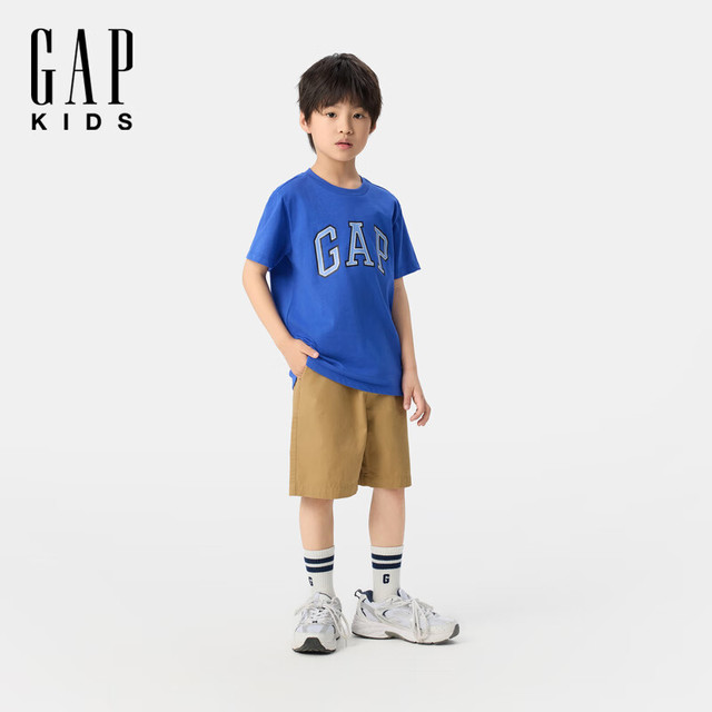 Gap 男女童纯棉短袖T恤 蓝色 120cm