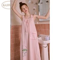 GUKOO/果壳 史努比联名 纯棉双层纱 吊带睡裙 S