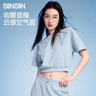 SIINSIIN 收腰修身圆领短袖T恤