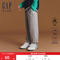 Gap 男童远红外发热摇粒绒卫裤606679 浅灰 100 cm(2-3岁)亚洲尺码