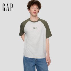 Gap 棉质印花撞色插肩袖短袖T恤 725618