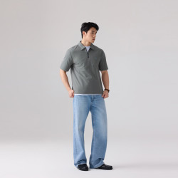 Levi's 006P1 凉感 灰绿色 S 男士Polo衫