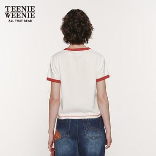 TEENIE WEENIE 撞色印花 象牙白 S 女士T恤
