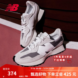 new balance NB官方休闲鞋夏季男鞋女鞋舒适轻便百搭运动鞋327系列 灰色/白色/灰白色 U327WED