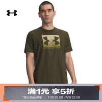 安德玛 UA夏季Boxed Sports男子运动休闲短袖T恤