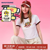 navigare 小帆船×Pop Sunday系列女短款印花短袖T恤3325506548
