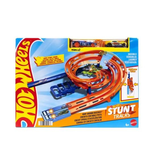 Hot Wheels 儿童玩具特技回环竞速轨道套装