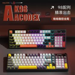 黑爵 AK98配列机械键盘，全键热插拔