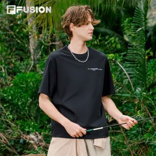 FILA 【斐乐潮牌】FUSION时尚宽松针织短袖T恤 夏季休闲半袖