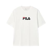 FILA斐乐 多彩凉感纯棉T恤 云菇白 L 男士短袖