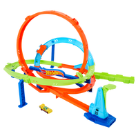 Hot Wheels 男孩玩具特技超级大回环特技套装
