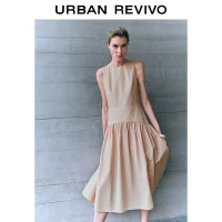 UR 女装时尚甜美打褶背心无袖连衣裙 UWH760103