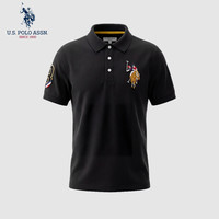 U.S. POLO ASSN. polo衫男夏季美式休闲重磅t恤男士高端宽松短袖男上衣