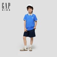 百亿补贴:Gap 男童大童2026夏季新款吸湿速干logo短袖POLO衫儿童装893603