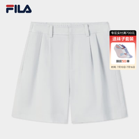 FILA 官方女士梭织短裤2026夏新款宽松裤子时尚休闲裤三分裤 山岩灰-GY M 165/66A/M