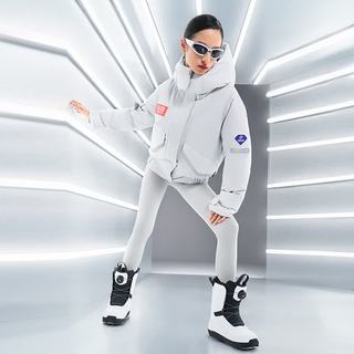 千仞岗 火箭联名 冬季短款连帽加厚女士羽绒服