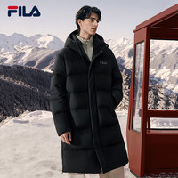 FILA斐乐 斐护科技长款连帽羽绒服 男士外套