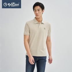 金利来 春夏季节短袖polo衫男纯棉花纱珠地商务翻领T恤
