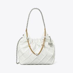 TORY BURCH Fleming柔软复古双链条编织提柄 手提包 女款