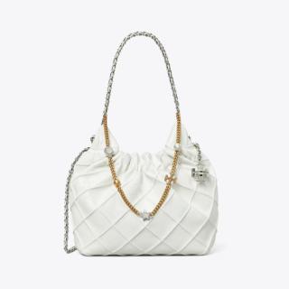 TORY BURCH Fleming柔软复古双链条编织提柄 手提包 女款