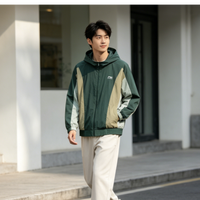 李宁 风衣男春季运动生活系列透气宽松休闲运动风衣AFDU667--B品