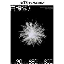 太平鸟 衬衫式压胶轻薄羽绒服 黑色 S