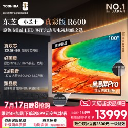 东芝 电视R600 100英寸音画双芯 原色真彩MiniLED电视 107%广色域