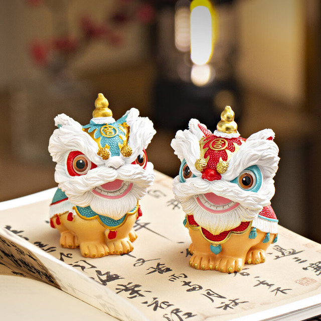 尔选 中式国潮风吉祥醒狮摆件