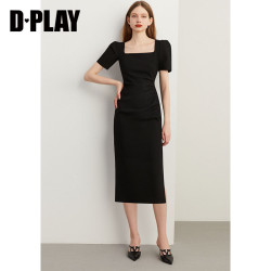 D·PLAY DPLAY 德帕拉 女士法式复古方领连衣裙 DB3266458