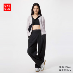 优衣库 488935 防紫外线 黑色 XL 高弹力宽腿裤