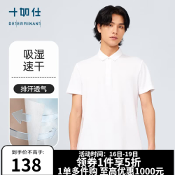 十如仕 短袖polo衫男春夏季透气吸湿速干翻领商务休闲通勤 基础款 P12-01 白色 XL
