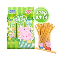 亿智 小猪佩奇高钙蔬菜棒棒饼儿童手指饼干宝宝幼儿园零食独立小包