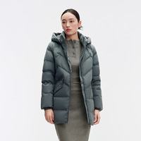 千仞岗 真五折~650+蓬松长款羽绒服连帽女士外套可拆卸帽  断色断码