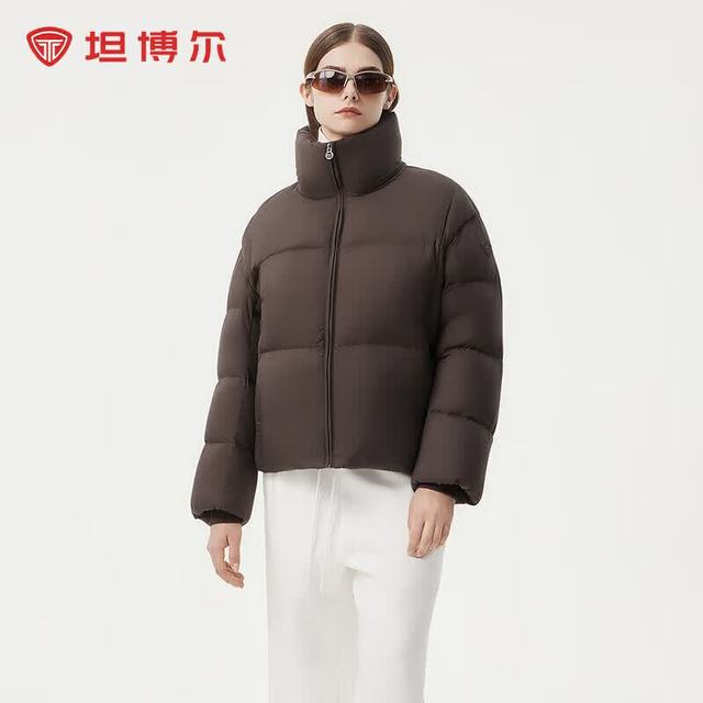 坦博尔 167g 充绒量 95绒子立领短款羽绒服 TBF520362Z