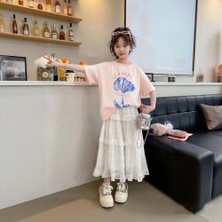 史努比 夏季短袖甜美女童T恤中大童夏季薄款短袖T恤