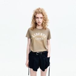 MO&Co. 短袖T恤新疆棉美式印花宽松女装