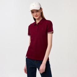 哈吉斯 polo衫女夏季袖口撞色短袖上衣时尚舒适T恤