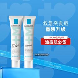 理肤泉 DUO+M水杨酸祛痘控油保湿精华乳40ml*2