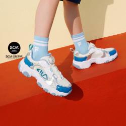 FILA 男中大童（33-40）童鞋儿童舒适百搭休闲复古跑鞋