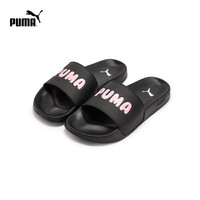 PUMA 透气沙滩运动拖鞋男女款夏季家居凉鞋LEADCAT 387234 黑色-浅粉红-白-02