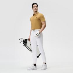 FILA 男装高尔夫运动POLO衫男士防晒凉感针织短袖上衣