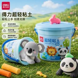 得力 桶装橡皮泥儿童幼儿园彩泥专用24色儿童手工桶装12色玩具套装