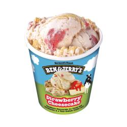BEN&JERRY'S Ben & Jerry's 本杰瑞 进口草莓芝士蛋糕冰淇淋 465ML