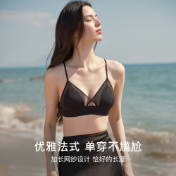 Ubras 天鹅颈镂空网纱美背文胸 度假风性感三角杯